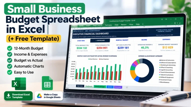 Small Business Budget Spreadsheet in Excel (+ Free Template)