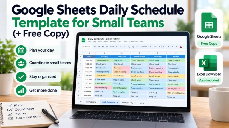 Google Sheets Daily Schedule Template for Small Teams (+ Free Copy)