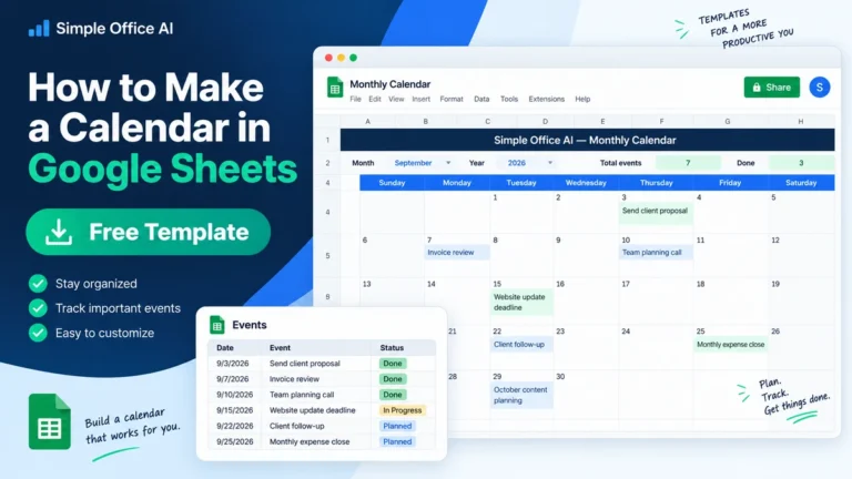How to Make a Calendar in Google Sheets (+ Free Template)
