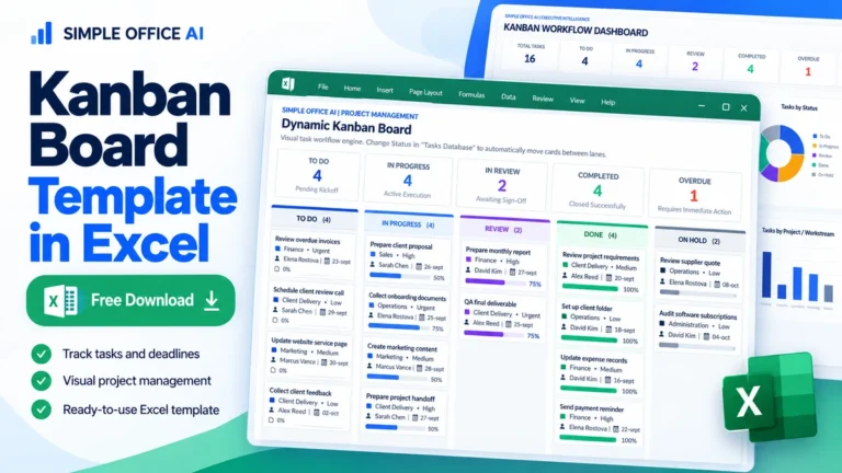 Kanban Board Template in Excel (+ Free Download)