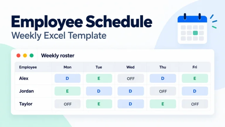 Weekly Employee Schedule Template in Excel (+ Free Download)