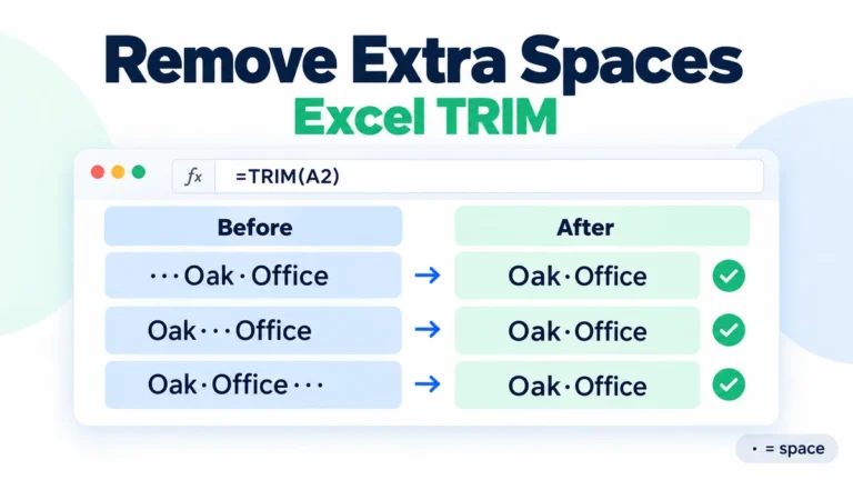 How to Remove Extra Spaces in Excel Using TRIM