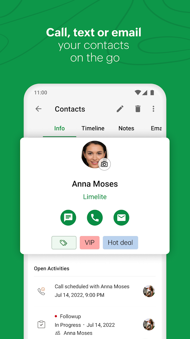 Bigin by Zoho CRM pipeline interface