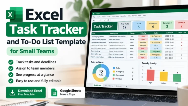 Excel Task Tracker and To-Do List Template for Small Teams (+ Free Download)