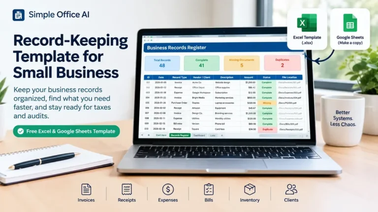 Record-Keeping Template for Small Business (+ Free Spreadsheet)
