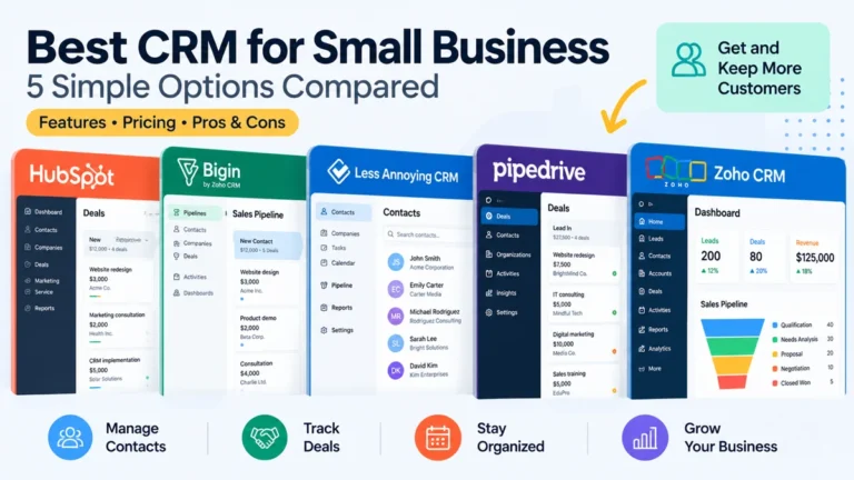 Best Simple CRM for Small Business in 2026: 5 Practical Options